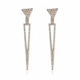 thumbnail image 2 of Personality Earrings Leaves Beautiful Diamond Earrings Irregular Mesh, 2 of 9