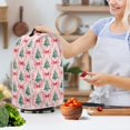 thumbnail image 2 of Yuyamidu Xmas Tree Pink Bow Blender Cover, Christmas Kitchen Appliance Protective Dust Cover with Handle, Fits Coffee Maker Juicer Stand Mixer Decor, 2 of 6