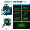 thumbnail image 2 of Laser Level, Elikliv Laser Level 360 Self Leveling, 200Ft Green Laser Level Lines Tool, 4x360&Acirc;&deg; Cross Line Laser, Self Leveling Laser Level for C, 2 of 9