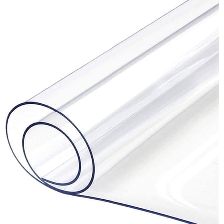 Clear Vinyl Sheet - Thickest Gauge Available (1.5mm) - 54 Inch Wide Roll, 21 Yards