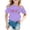 Purple, variant on School Uniform Tshirts Children Letter Graphic T Shirt Short Sleeve Crewneck Top Girls Tshirts Black 3-4 Years