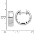 thumbnail image 2 of Real 14kt White Gold Round Hinged Hoop Earrings; for Adults and Teens; for Women and Men, 2 of 2