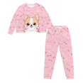 thumbnail image 4 of SCRAWLGOD Cute Corgi Womens Pajama Lounge Sets for Women 2 Piece Outfits Sets Casual Size M Drawstring Women Lounge Lightweight Women Sleepwear, 4 of 7