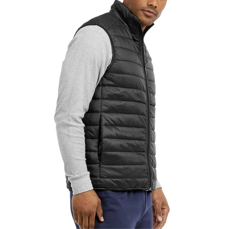 Men’s Down Puffer Vest with Zipper Pockets Lightweight S-3XL Packable Full Zip Up Running Warm Sleeveless Jacket Shell Outwear Fall Winter Menswear