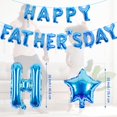 thumbnail image 2 of Happy Fathers Day Balloons Banner Bule Glitter Father's Decoration Supplies (Bule), 2 of 3