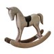 thumbnail image 1 of Estatua de caballo mecedor, figura decorativa de madera, adorno de escritorio para la oficina y la vida. Gris, 1 of 9