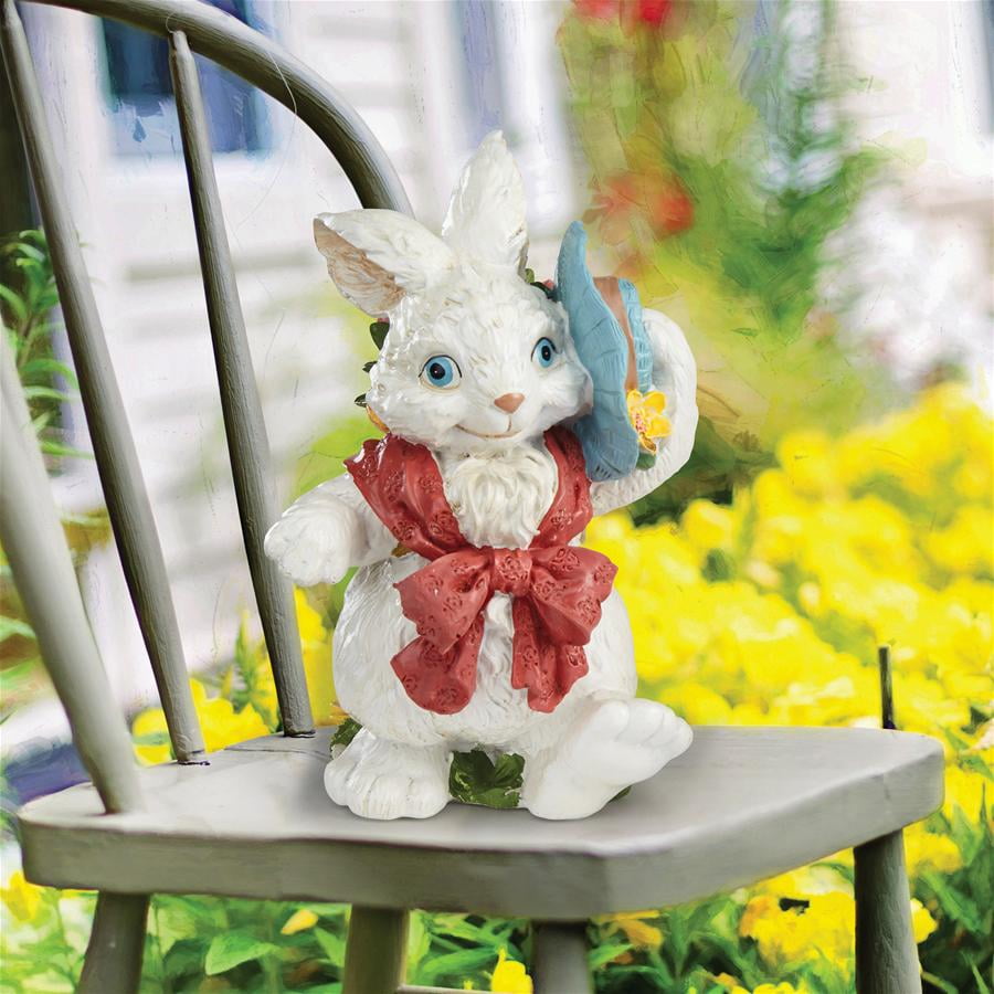 Easter Bunny Bonnet Rabbit Statue 