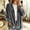Gray, variant on Womens Velour Open Front Cardigan Long Sleeve Shawl Collar Jacket With Pockets Casual Outerwear