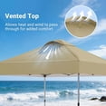 thumbnail image 3 of CHITOOMA 10 x 10ft Pop up Canopy Tent, Instant Outdoor Shelter Easy Portable Straight Leg Canopy Tent, Khaki, 3 of 12