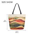 thumbnail image 5 of FORMRS Womens Canvas Tote Bag with Zipper Inner Pocket Shoulder Handbag, Abstract Desert Pattern, 5 of 7