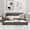 Gray + Linen, variant on Full XL Upholstered Daybed with Trundle and LED Armrests, Black - Space Saving Sofa Bed for Guest Room
