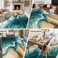 thumbnail image 5 of 5'x8' Area Rugs, Teal Brown Indoor Outdoor Area Rug for Living Room Bedroom, Modern Abstract Art Water Ripple Washable Bathroom Rugs Kitchen Floor Carpet Mats Home Decor Aesthetic, 5 of 8