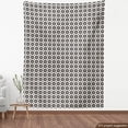 thumbnail image 3 of Retro Sofa Upholstery Fabric by the Yard, Nostalgic Monochrome Geometrical Pattern with Abstract Squares Graphic, Decorative Fabric for DIY and Home Accents, Charcoal Grey and Ivory by Ambesonne, 3 of 4