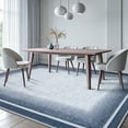 thumbnail image 2 of VUNATE 8'x10' Area Rug for Living Room Boho Soft Washable Rug Non-Slip Modern Bordered Rugs Geometric Neutral Rugs for Bedroom Low Profile Foldable Indoor Rug Ideal for Dining Room Office Blue, 2 of 6