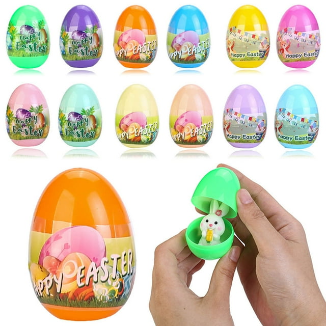Conejito de Pascua que pellizca huevos de Pascua Juguete giratorio para fiestas infantiles Sorpresa en la cáscara del huevo Tema de Pascua