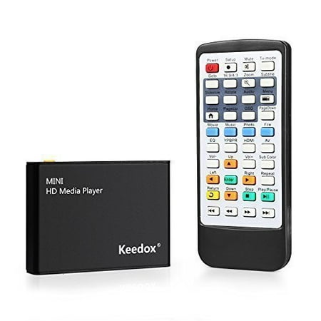 Media Player, Keedox Digital Media Player HD Media Player HDMI FULL HD 1080P for USB Drivers, SD Cards,