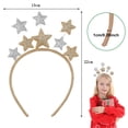 thumbnail image 3 of Diadema de Poinsettia, Estrellas brillantes, Diadema de oro plateado para mujeres, niñas, Accesorios para el cabello de Navidad, Diadema para fiesta, Cumpleaños, Festival, 3 of 5