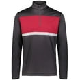 thumbnail image 3 of Holloway Sportswear S Prism Bold 1/4 Zip Pullover Black/Scarlet 222591, 3 of 5