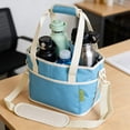 thumbnail image 4 of Win s Way Water Bottle Carrier with Strap Family Size 4 Compartment Drink Holder Bag Multi Cup Drink Tote Hands Free Spill Proof Durable with Pocket Practical Gift for Family, 4 of 6