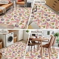 thumbnail image 5 of 3'x5' Area Rugs, Easter Indoor Outdoor Area Rug for Living Room Bedroom, Country Floral Wreath Rabbit Ears Eggs Carrots Washable Bathroom Rugs Kitchen Floor Carpet Mats Home Decor Aesthetic, 5 of 8