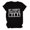 Black, variant on Viikei Women's Plus Size Short Sleeve Cat Letter Printing T-Shirt