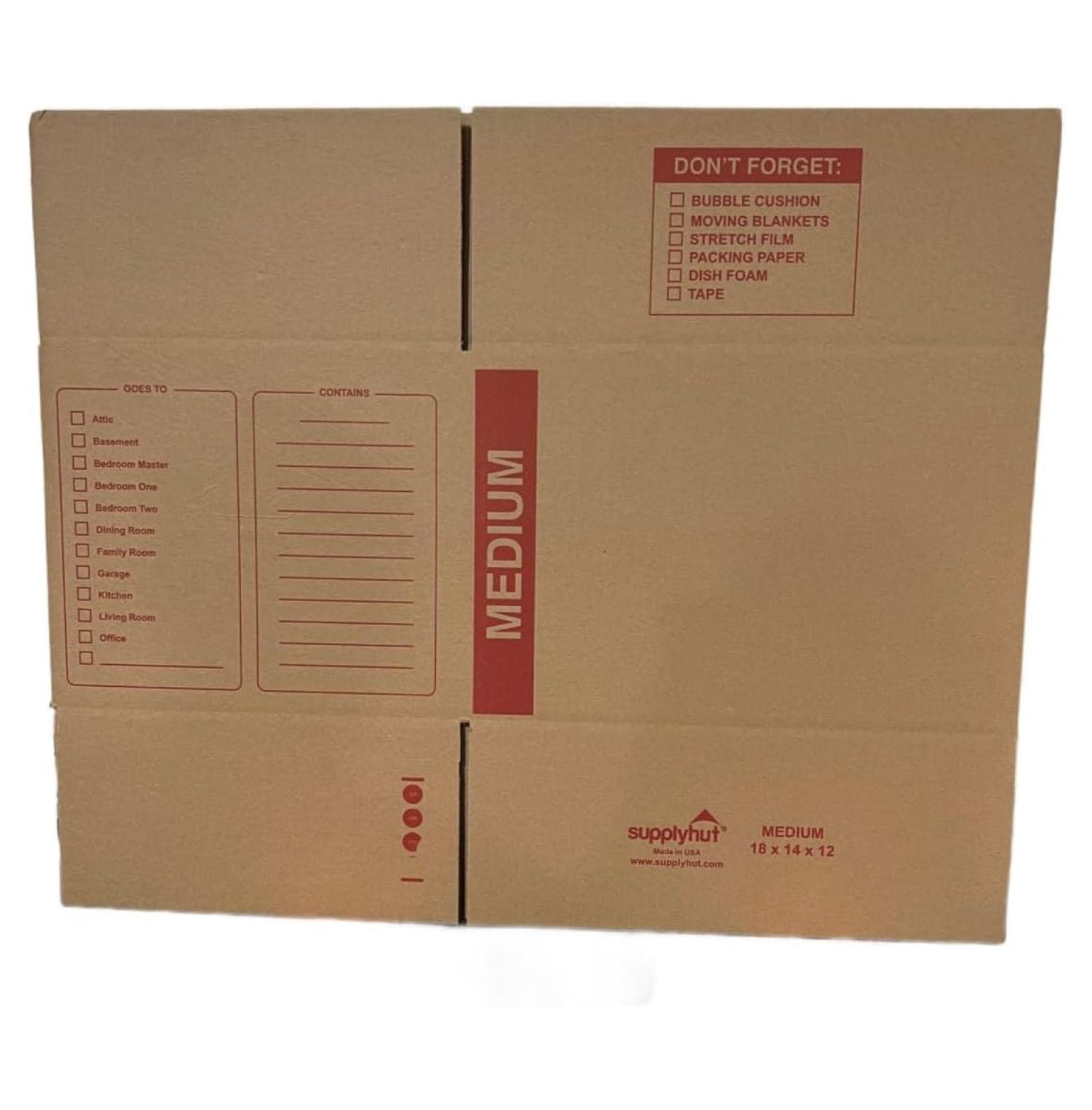 20 - Pack Medium Cardboard Moving Boxes 18x14x12 32 ECT With Handles