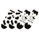 thumbnail image 3 of 2 Pairs Cute Cow Pattern Cotton Ankle Socks for Summer Black White Cartoon Design, Breathable, 3 of 3