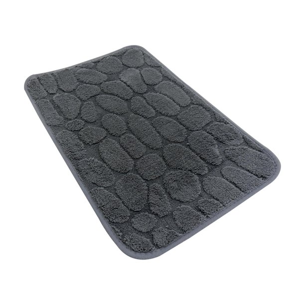 Tapete Antideslizante Absorbente Con Textura de Piedra gris oscuro