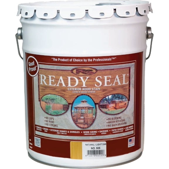 Ready Seal 505 Exterior Stain and Sealer for Wood, 5-Gallon, Light Oak