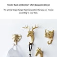 thumbnail image 4 of Xingzhi Animal Shape Hanger Solid Color Cute Cartoon Decorative Punch-free Self-adhesive Key Coat Jacket Door Back Hook Rack Black Type 2, 4 of 6
