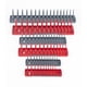 Hansen Global® 92000 - 1/2-1/4 Drive SAE/Metric Red 2-Row Socket Tray
