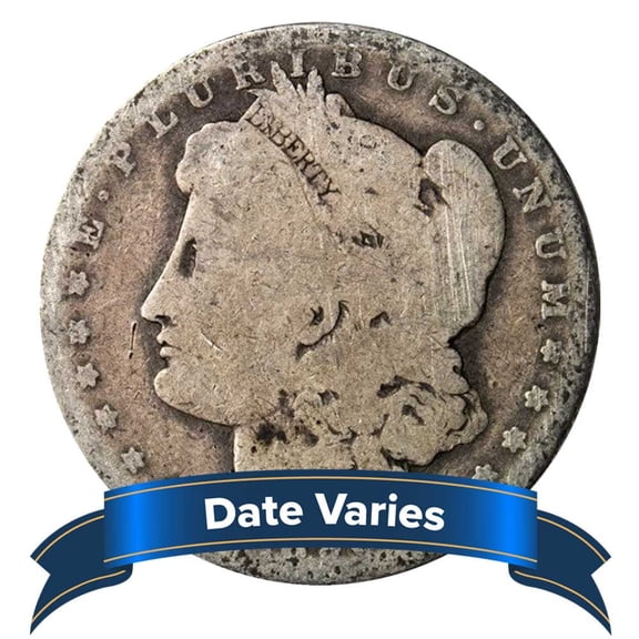 The United States Mint Morgan Silver Dollar, 90% Silver, 1 oz, Uncertified, Protective Packaging