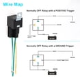 thumbnail image 4 of Unique Bargains 4 Pins 72V 40A 1 Pc Auto Relay with Metal Hanging Hole with Harness Socket Waterproof Car Relay Black, 4 of 6