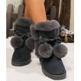 thumbnail image 6 of DADAWEN Womens Snow Boots Ankle Booties with Faux Fur Warm Cozy Winter Shoes Cute Fashionable Black Boots 7US, 6 of 6