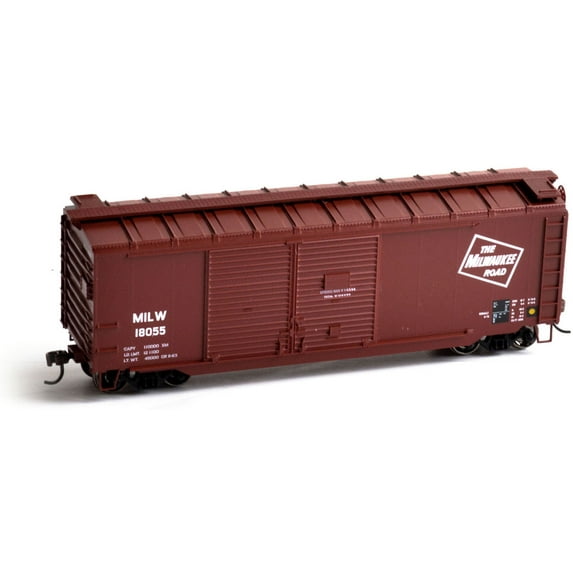 Athearn HO Scale 40' Double Door Box Car Milwaukee Road/MILW #18055