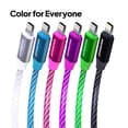 thumbnail image 7 of Powertek MFi-Certified Light-Up USB-A to Lightning Charging Cable, 5 ft, Pink, 7 of 7