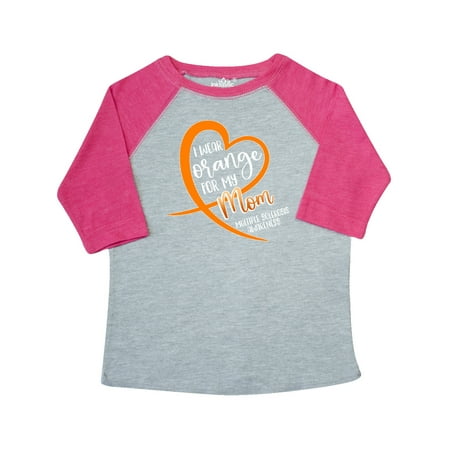 

Inktastic I Wear Orange for my Mom Multiple Sclerosis Awareness Gift Toddler Boy or Toddler Girl T-Shirt