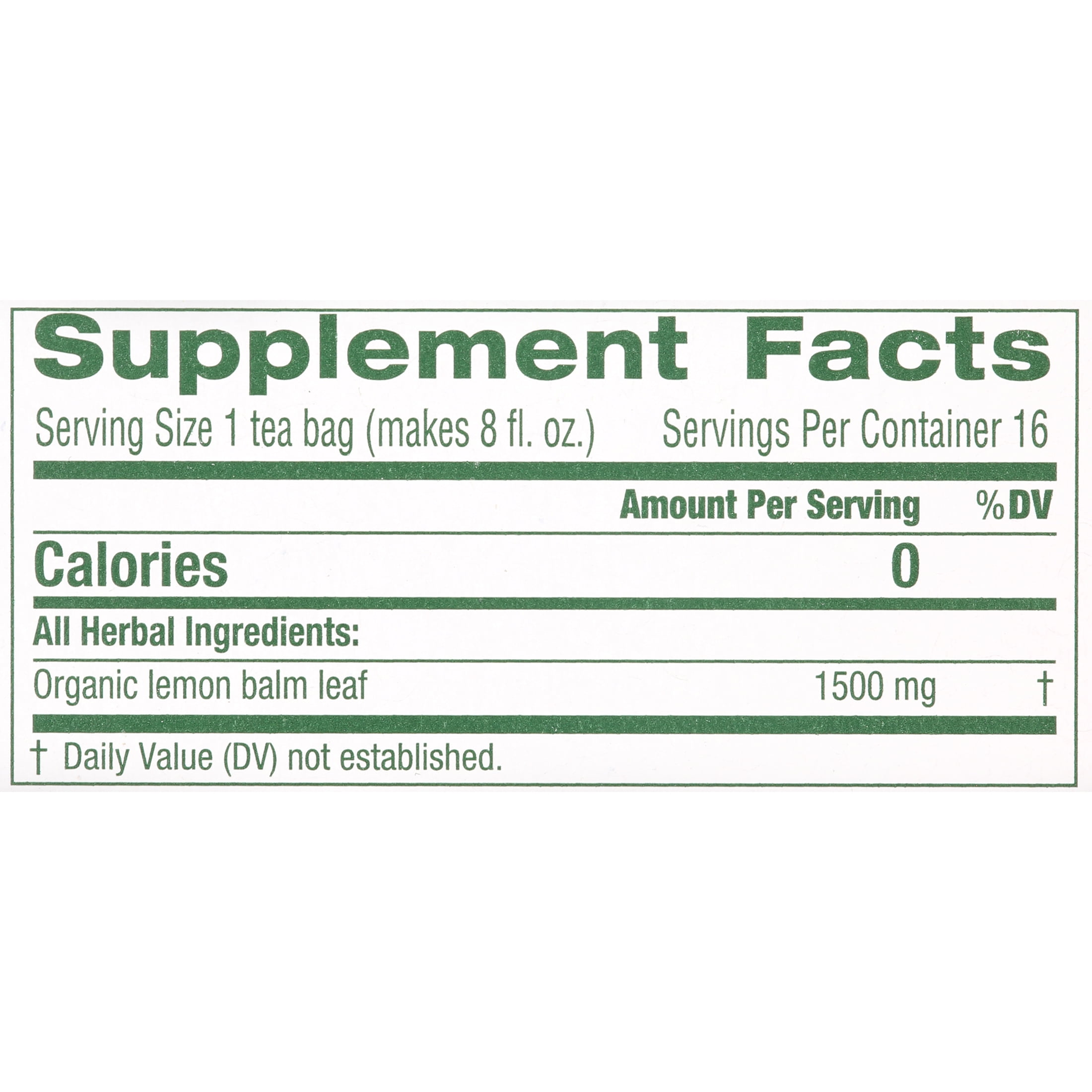 Traditional Medicinals, Organic Lemon Balm, Tea Bags, 16 Ct