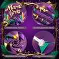 thumbnail image 3 of Colorful Balloons Mardi Gras Banner Feather Decor Carnival Display Mask Elements Purple Green Gold Festive Backdrop for Mardi Gras Party Carnival Celebration Masquerade Ball, 3 of 8