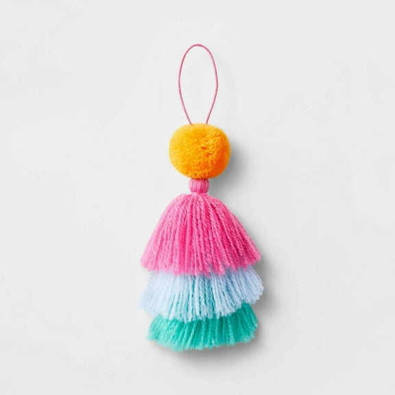 Gift Bag Birthday Tassel - Spritz: Multi-Colored Gift Packaging Accessory, Polyester, Solid Pattern, Birthday Party Tie-on