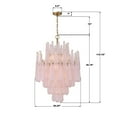 thumbnail image 4 of OLL-6006-AG-BH Crystorama Lighting Ollie - 16 Light Chandelier-36.75 Inch Tall and 26.25 Inch Wide-Aged Brass Finish-Blush Glass Color, 4 of 9
