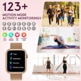 thumbnail image 4 of Monitor de actividad física Smartwatch TAOLOON para mujer, dorado, IP68, resistente al agua, 4 of 7