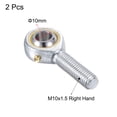 thumbnail image 3 of Unique Bargains Lot de 2 Roulements d'Extrémité de Tige Sphérique POS10, Alésage de 10 mm, Roulement d'Articulation Auto-Lubrifié, Filetage Mâle Main Droite M10x1.5, 3 of 6