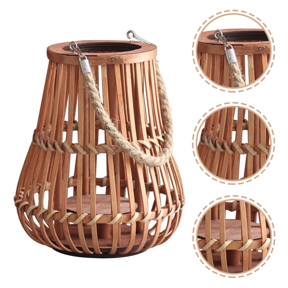 unbranded De Bambú Con Asa Para Vintage Y Ambiente Acogedor
