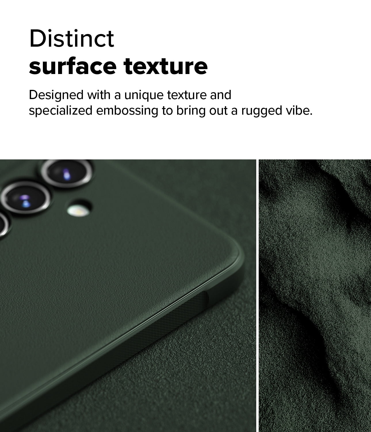 Ringke Onyx for Samsung Galaxy S24 FE Case, Firm Grip Non-Slip Unique Texture Flexible Durable TPU Phone Cover - Dark Green