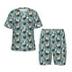 thumbnail image 1 of Balery PUG HEAD And Flower Conjunto de Pijama Infantil de Manga Corta con Estampado – Ropa de Dormir de Algodón Suave-Small, 1 of 4