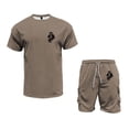 thumbnail image 4 of Afdoent Mens 2 Piece Sets Men's Casual Utility Suit Set With Multiple Pockets Short Sleeved T Shirt And Shorts Set Comfortable Stretch Fabric For Relaxed Vacation Beach Casual, 4 of 4