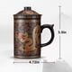 thumbnail image 3 of Injueey Taza de té de arcilla morada con tapa, contenedores de bebidas para el hogar, taza de bebida de estilo chino Vintage redondeada, Cocina y Comedor, 3 of 6