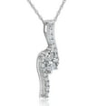 thumbnail image 2 of Pompeii 3/4 ct TDW Forever Us Two Stone Diamond Pendant 10K White Gold & 18" Chain, 2 of 2