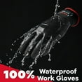 thumbnail image 4 of KAYGO Waterproof Work Gloves for Men and Women, Rubber Coated Non-slip Working Gloves for Garden, Outdoor Construction, KG150, Black, XL, 4 of 8